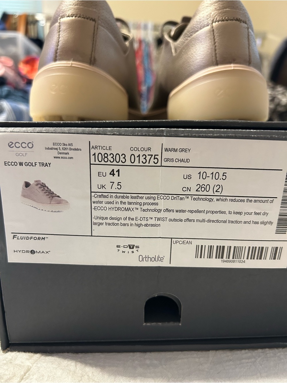 Ecco Woman’sLeather Sneakers in Taupe and Blush.